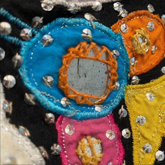 πππππππ Other Destination black folk art colorful pattern crop jacket. L - Picture 15 of 15